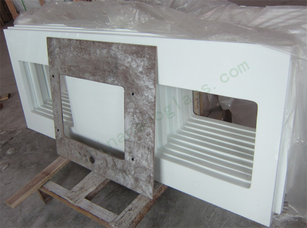Exporter Crystallized Glass Stone Panel, White Nano Glass,Nanoglass Countertops