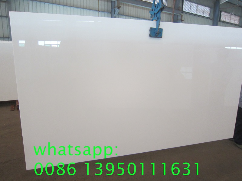 Pure White Nanoglass Crystal Slab