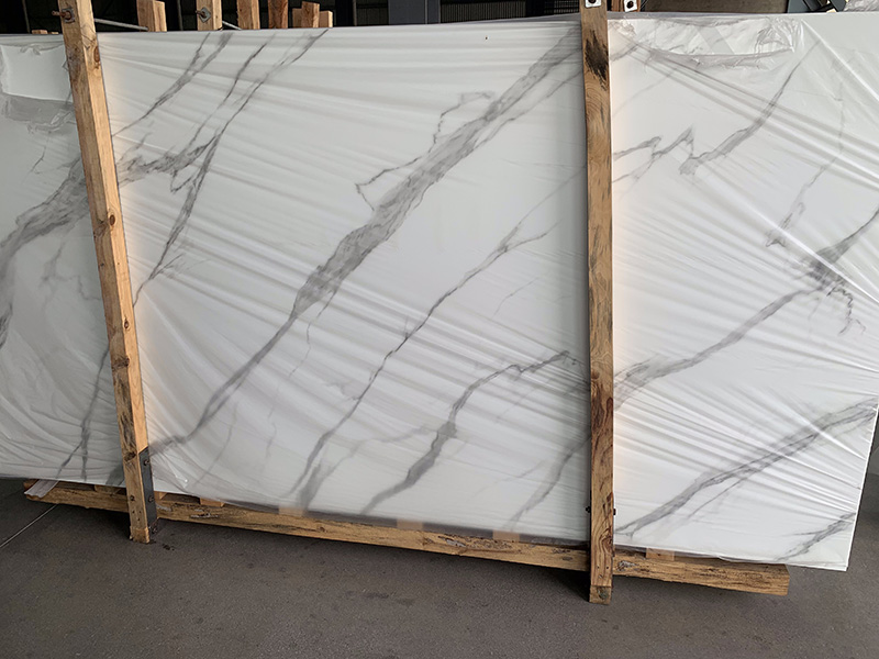 Calacatta White Nano Crystallized Glass Stone Slabs