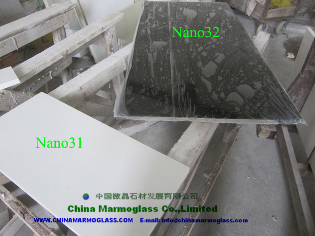 The Crystallized Glass Panel(Nano Glass) has white ,black,beige color,we can supply all color.